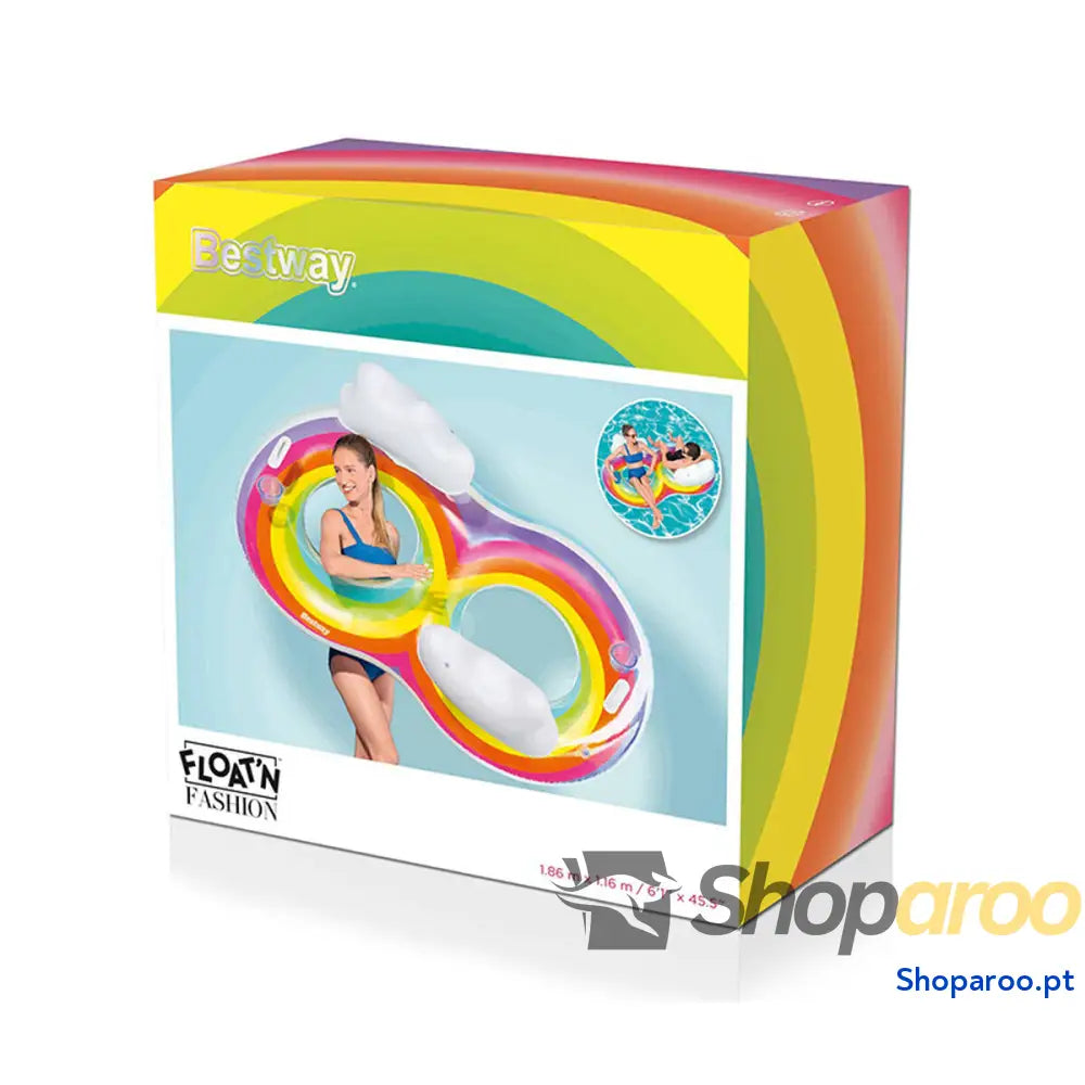 Bestway Roda Insuflável com Alças e Apoio de Costas 186x116 cm Praia Piscina 43648