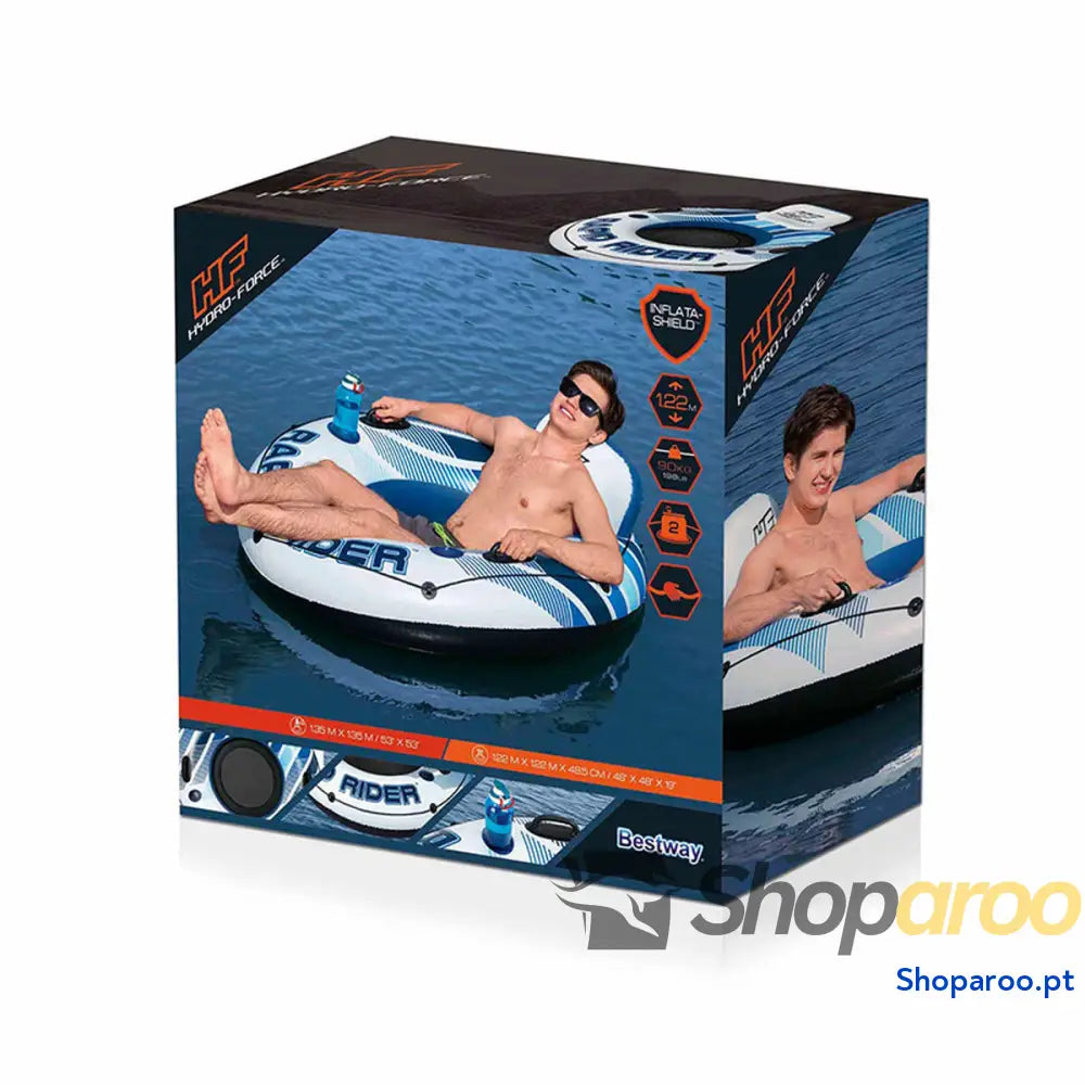 Bestway Roda Insuflável com Pegas Rapid Rider D135 cm Praia e Piscina 43116