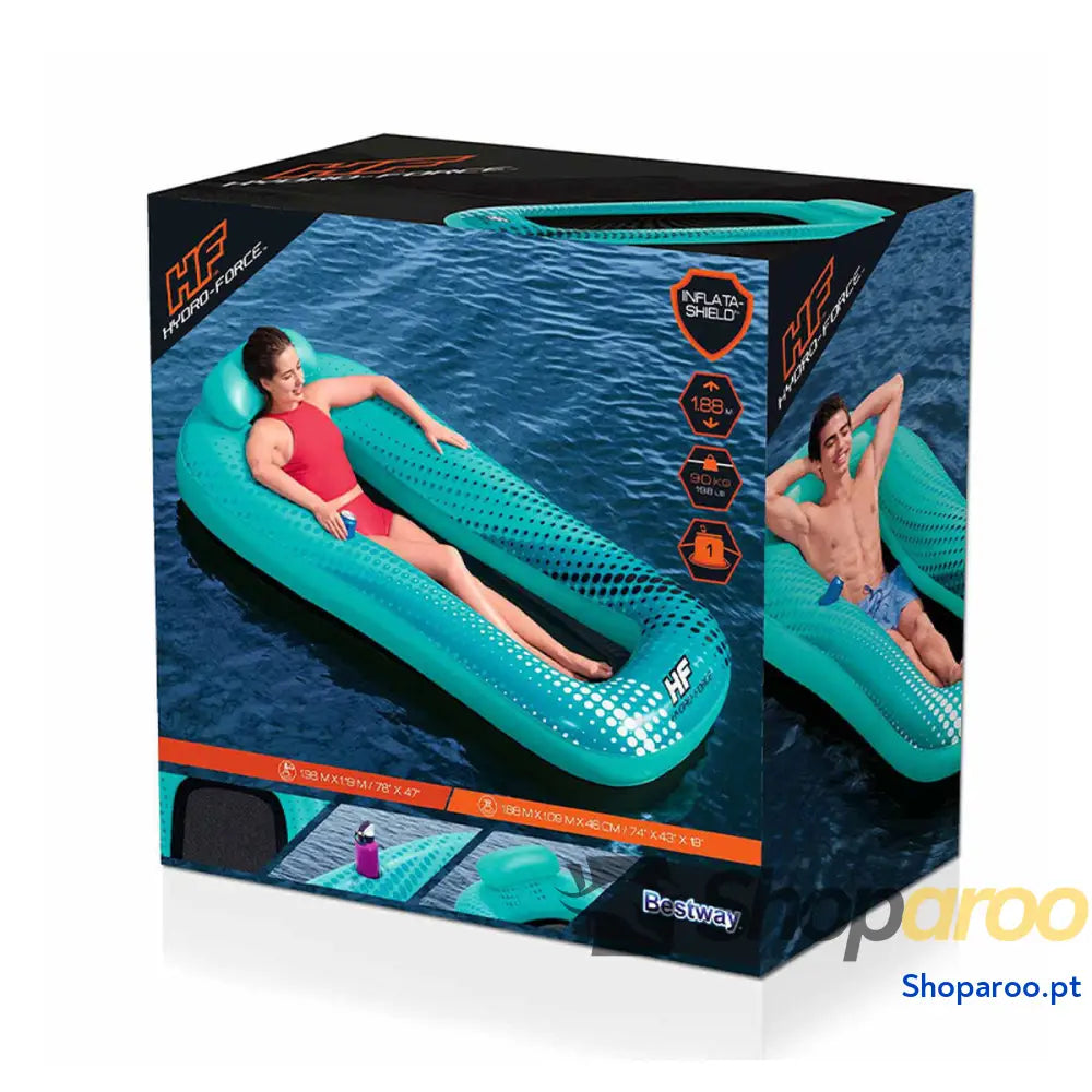 Bestway Sillon Inflável Tumbona Hydro Force 198x119 cm Praia e Piscina 43540