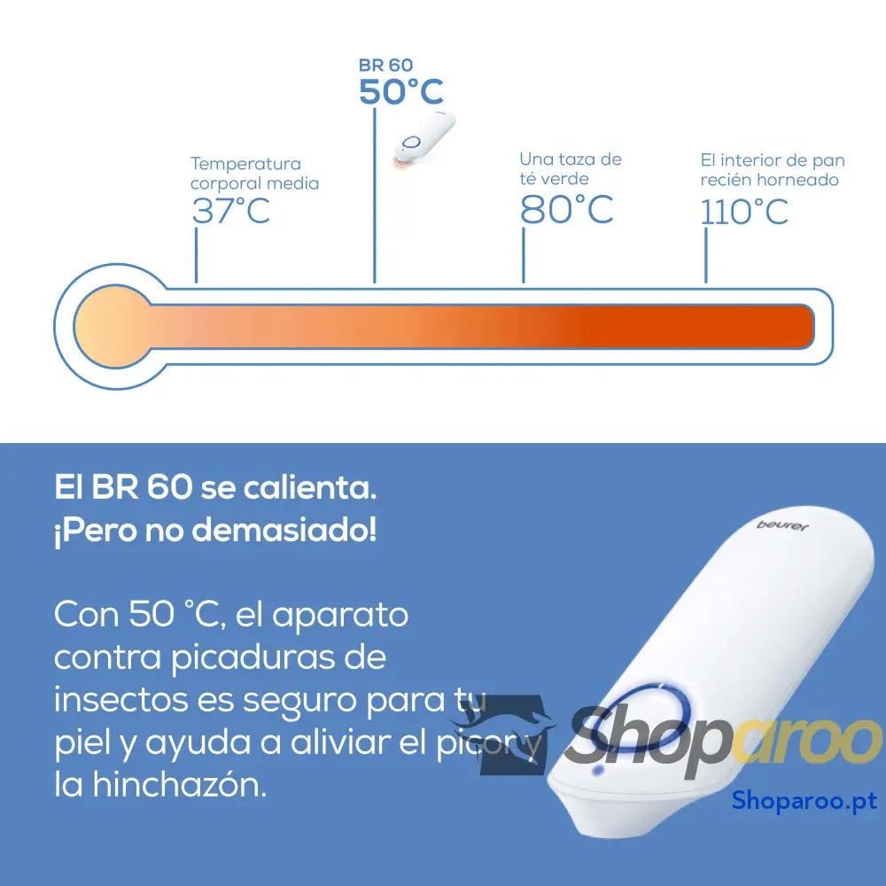Beurer BR 60 Dispositivo para o tratamento de picadas e mordidas insetos alivia a comichão inchaço sem substâncias