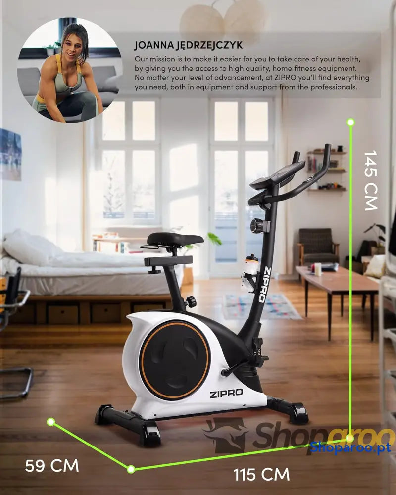 Bicicleta de treino doméstica Zipro Nitro RS bicicleta exercício magnética ergométrica 150kg interior