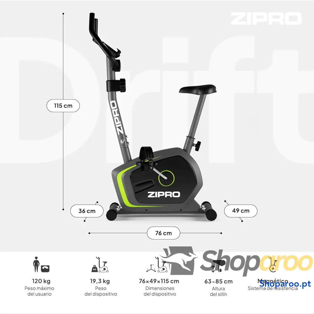 Bicicleta de treino em casa Drift bicicletas estáticas magnética bicicleta ergométrica 120 kg interior
