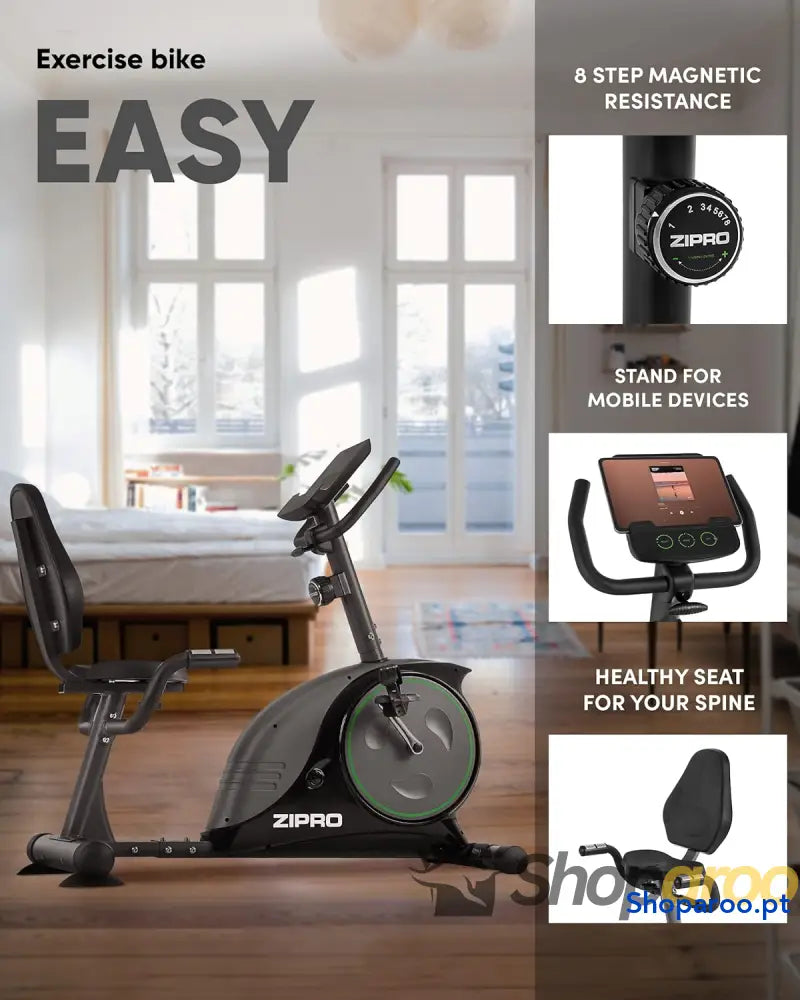 Bicicleta de treino fácil estática magnética ergonómica para interior capacidade 150 kg