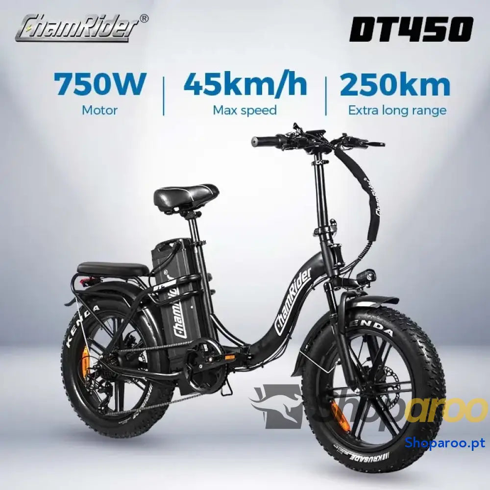 Bicicleta Elétrica ChamRider DTS425 Dobrável para Estafetas Europeus