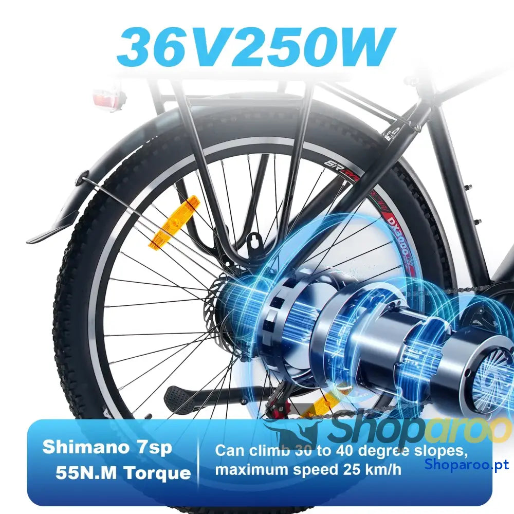 Bicicleta Elétrica TTGO M300 Montanha 27,5 Polegadas Bateria 36V 20AH