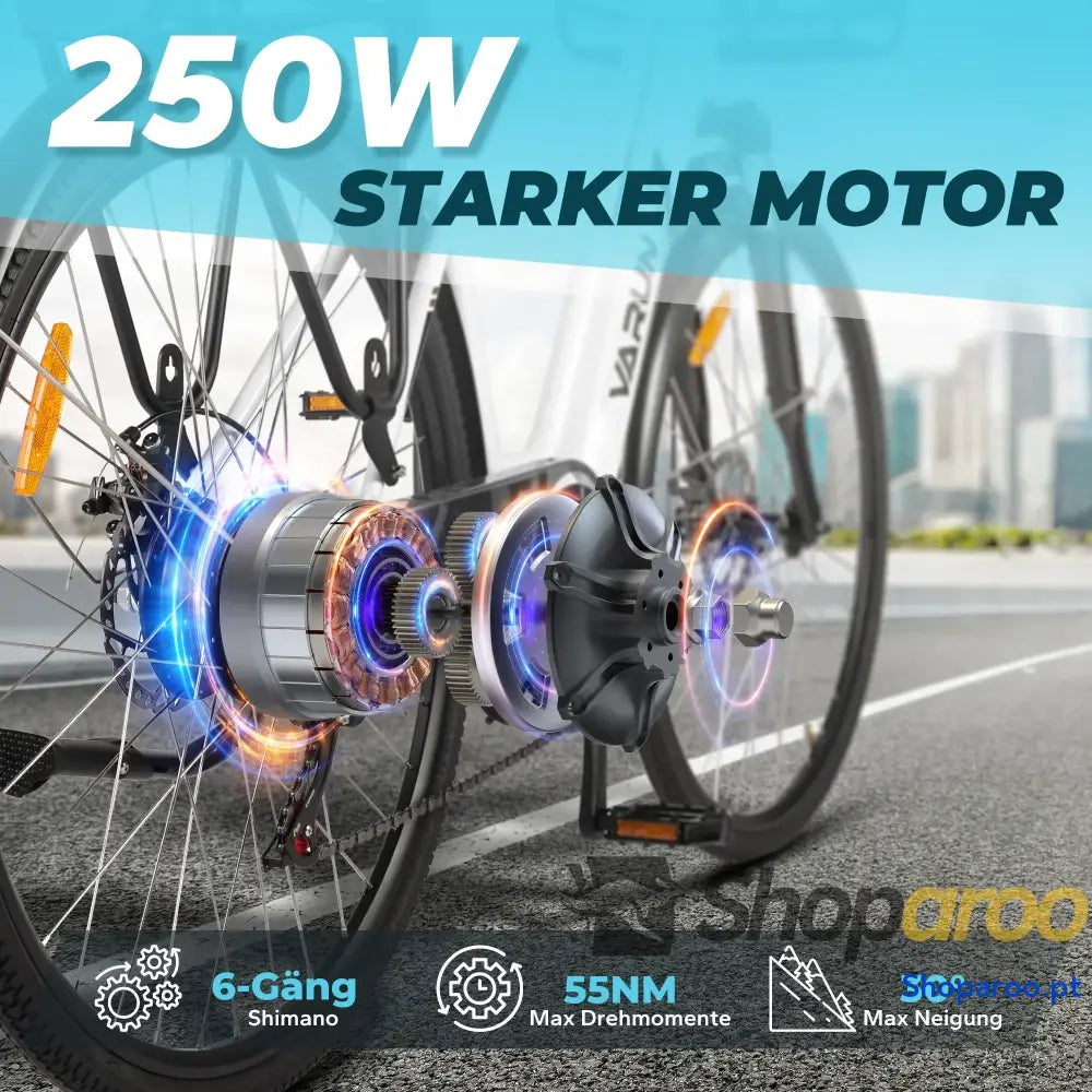 Bicicleta elétrica urbana Varun VARC7008 para mulheres adultas