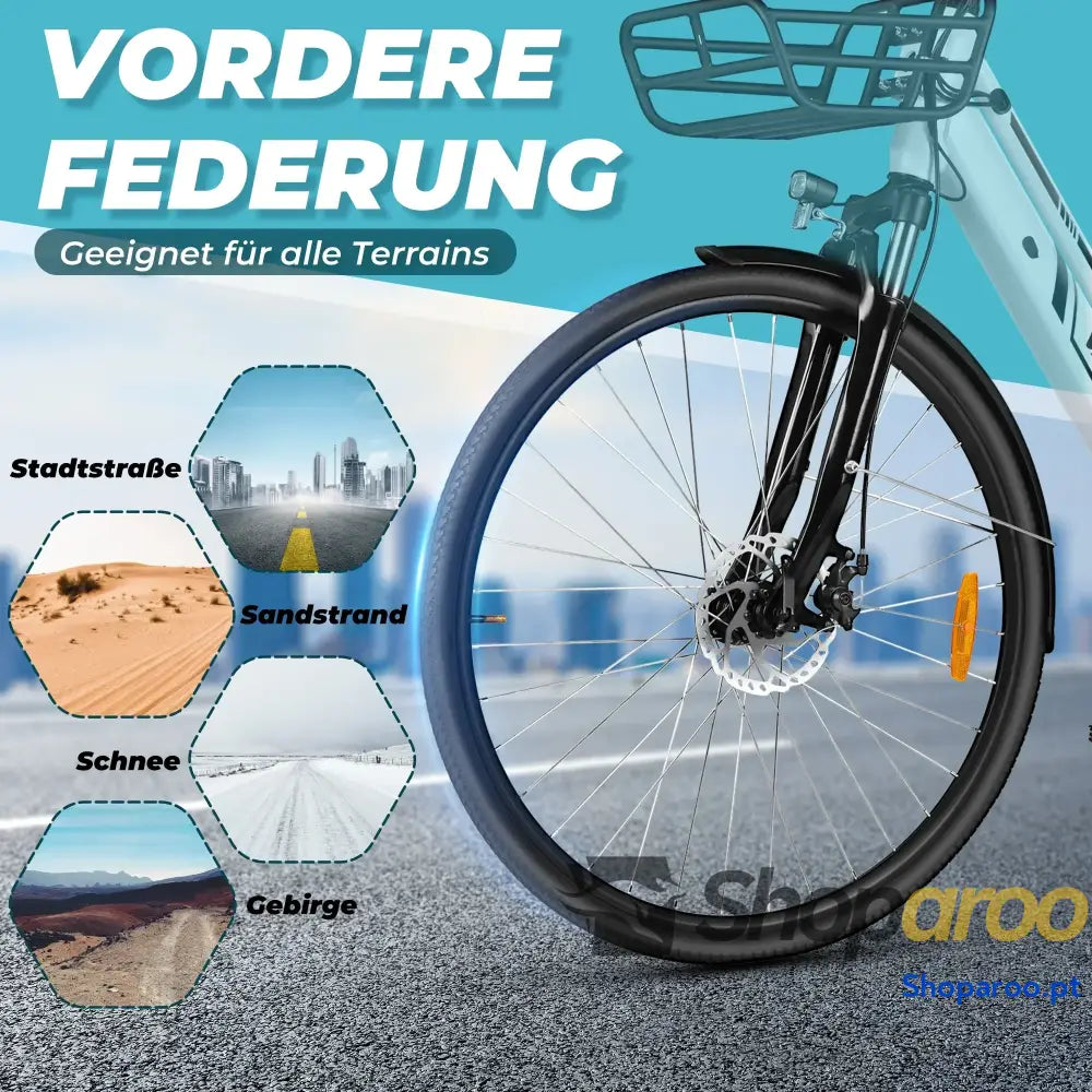 Bicicleta elétrica urbana Varun VARC7008 para mulheres adultas
