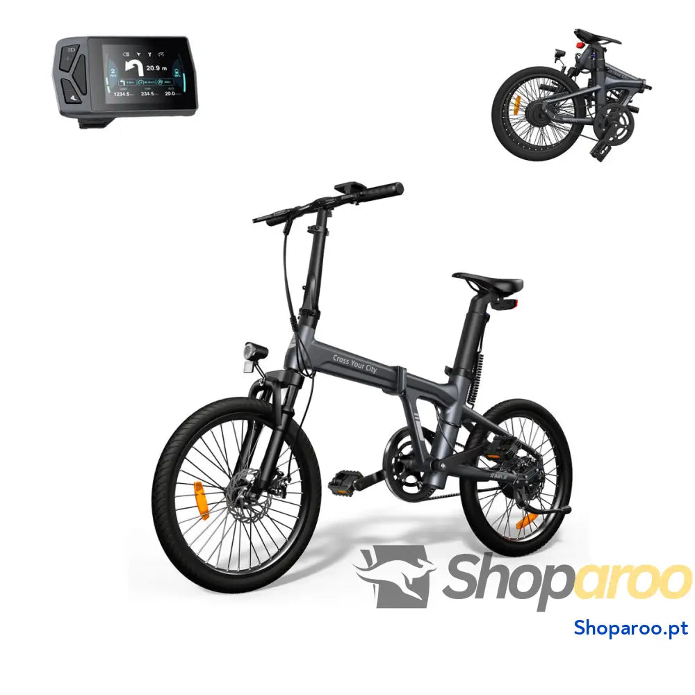 Bicicleta Elétrica Xiaomi ADO Air 20S Cinzento 10000 mAh 20" 100 Km