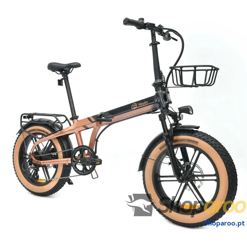 Bicicleta Elétrica Youin BK1650 DALLAS Preto Café 250 W 20’’