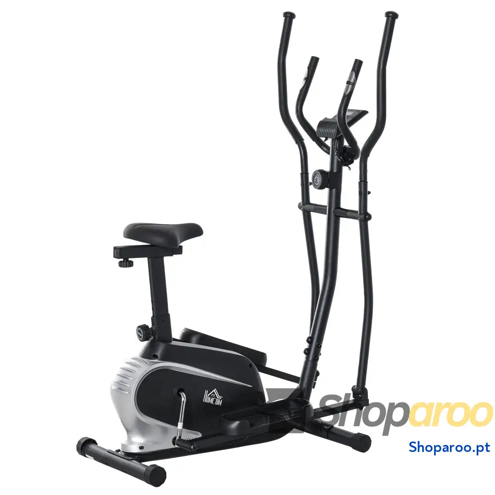 Bicicleta elíptica de fitness com Resistência Magnética Ajustável Tela LCD Sela Monitor Frequência Cardíaca e Volante 3