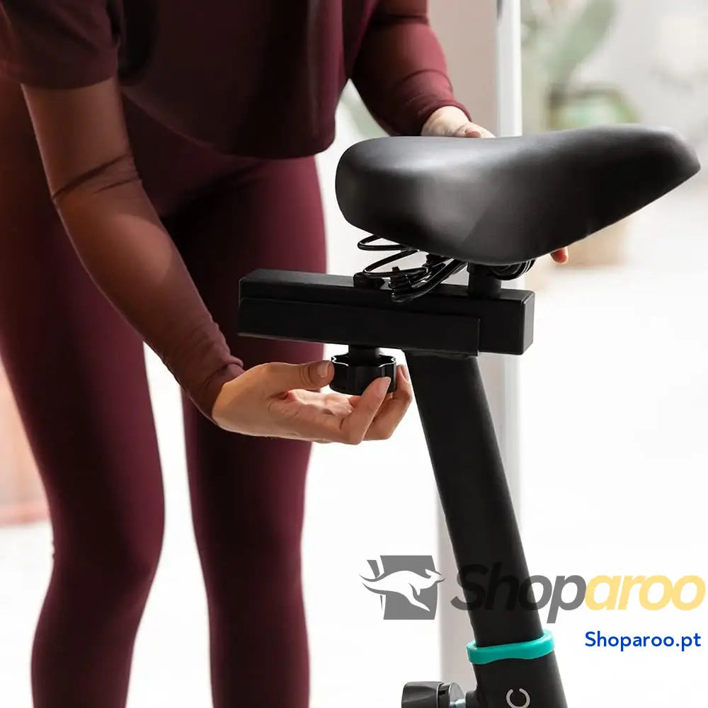 Bicicleta estática Indoor DrumFit volante de inércia 6 a 13 kg resistência manual monitor LCD pulsómetro suporte