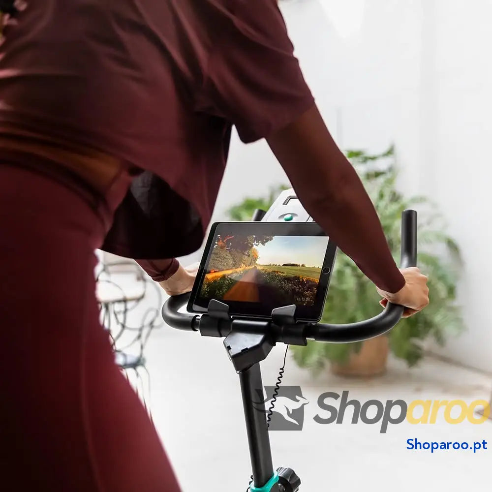 Bicicleta estática Indoor DrumFit volante de inércia 6 a 13 kg resistência manual monitor LCD pulsómetro suporte