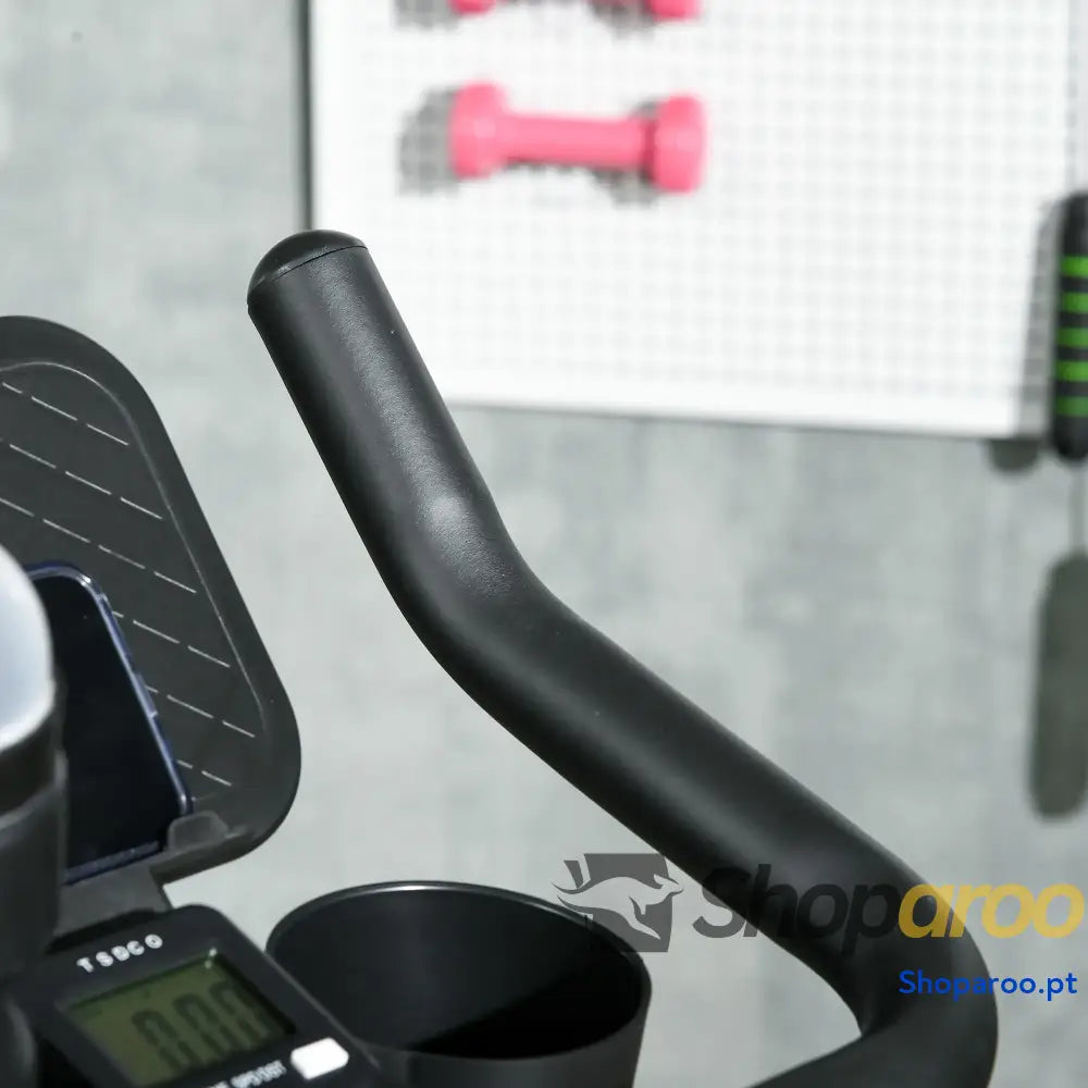 Bicicleta Estática Vermelha com Ecrã LCD e Resistência Ajustável