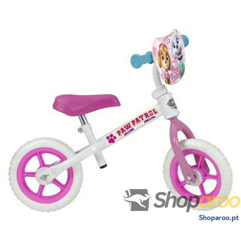 Bicicleta Infantil Paw Patrol 10" The Paw Patrol Branco Cor de Rosa