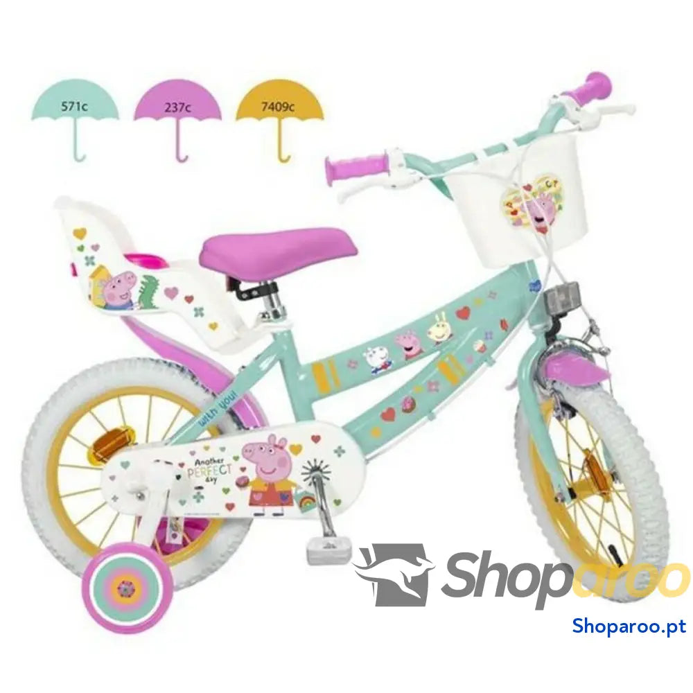 Bicicleta Infantil Peppa Pig 12" 12"