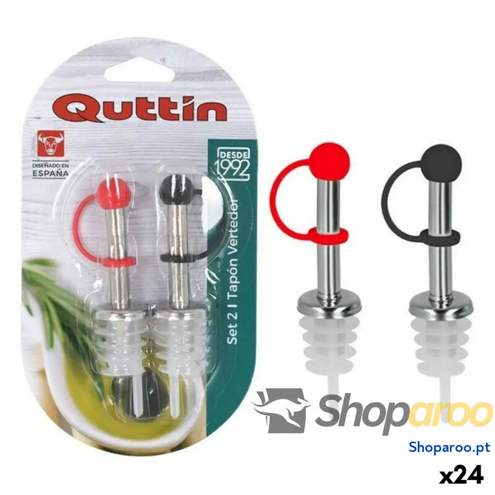 Bico para Vinho Quttin 8433774651444 16 x 9 x 2 cm 2 Peças (24 Unidades)