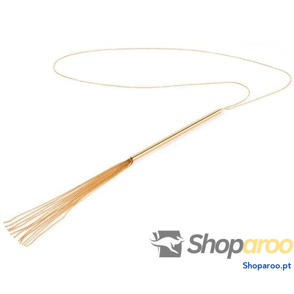 BIJOUX - COLAR / CHICOTE DE CORRENTE DE METAL MAGNÍFICO