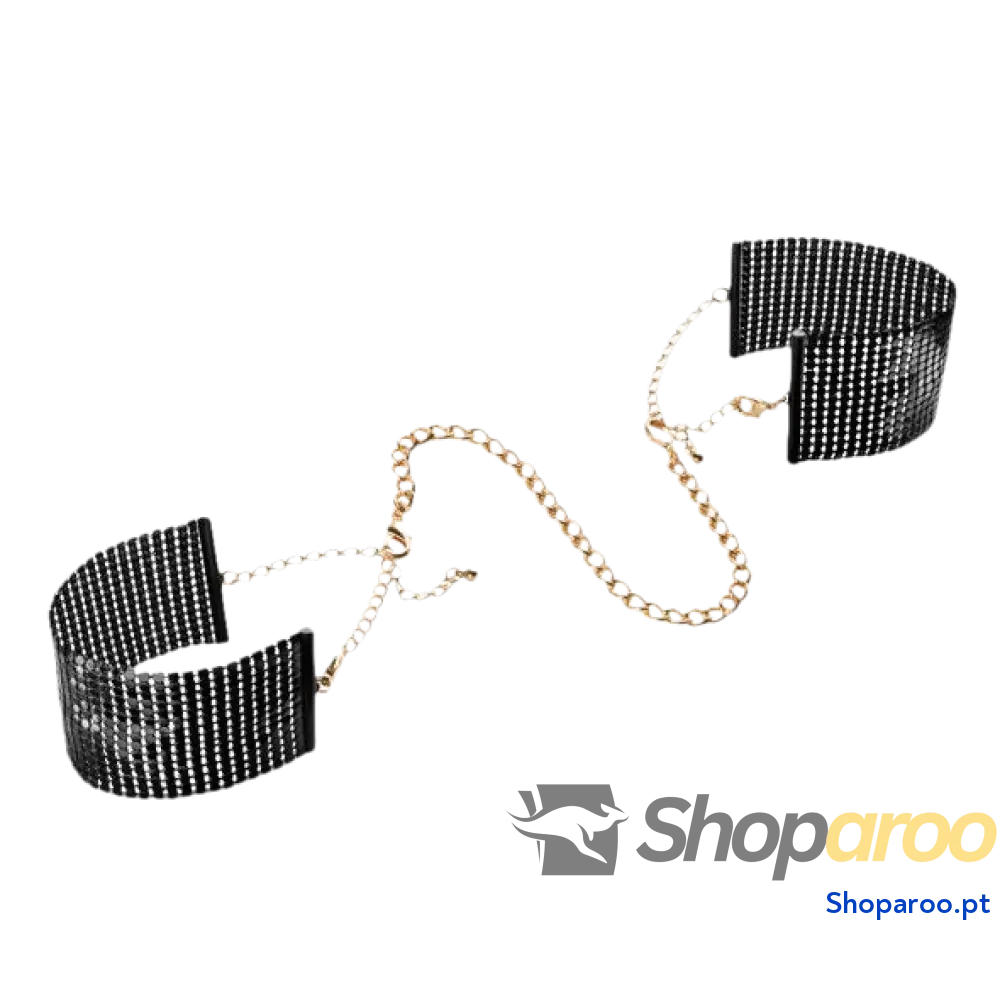 BIJOUX - DÉSIR MÉTALLIQUE ALGEMAS DE MALHA DE METAL PRETO