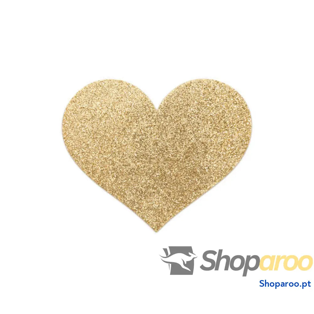 BIJOUX INDISCRETS FLASH GOLDEN HEART NIPPLE COVERS