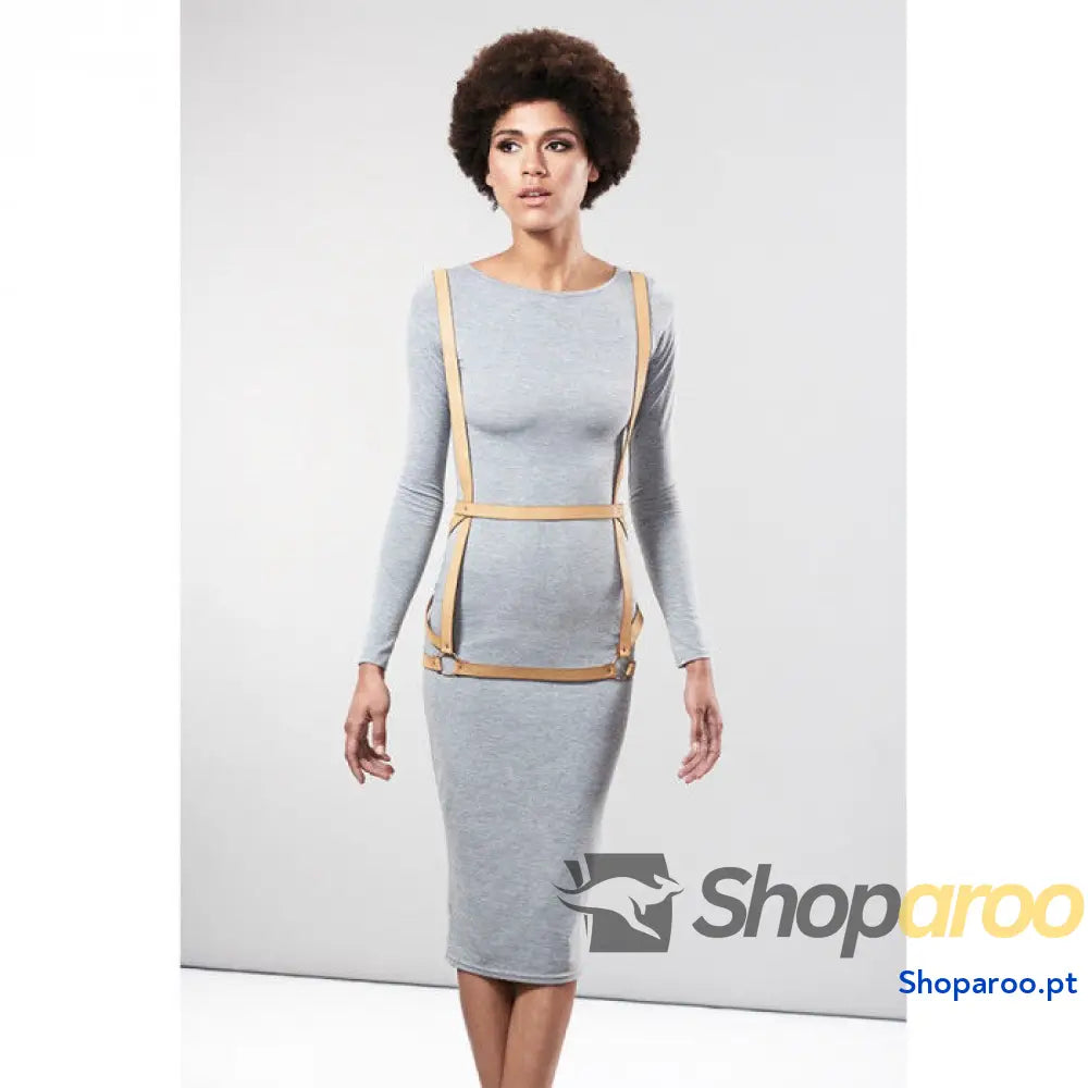 BIJOUX - INDISCRETS MAZE HARNESS FORMA DE VESTIDO - MARROM