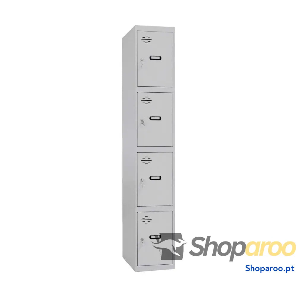 Bilheteira Simon Rack Metal Cinzento claro 4 compartimentos (180 x 30 x 50 cm)