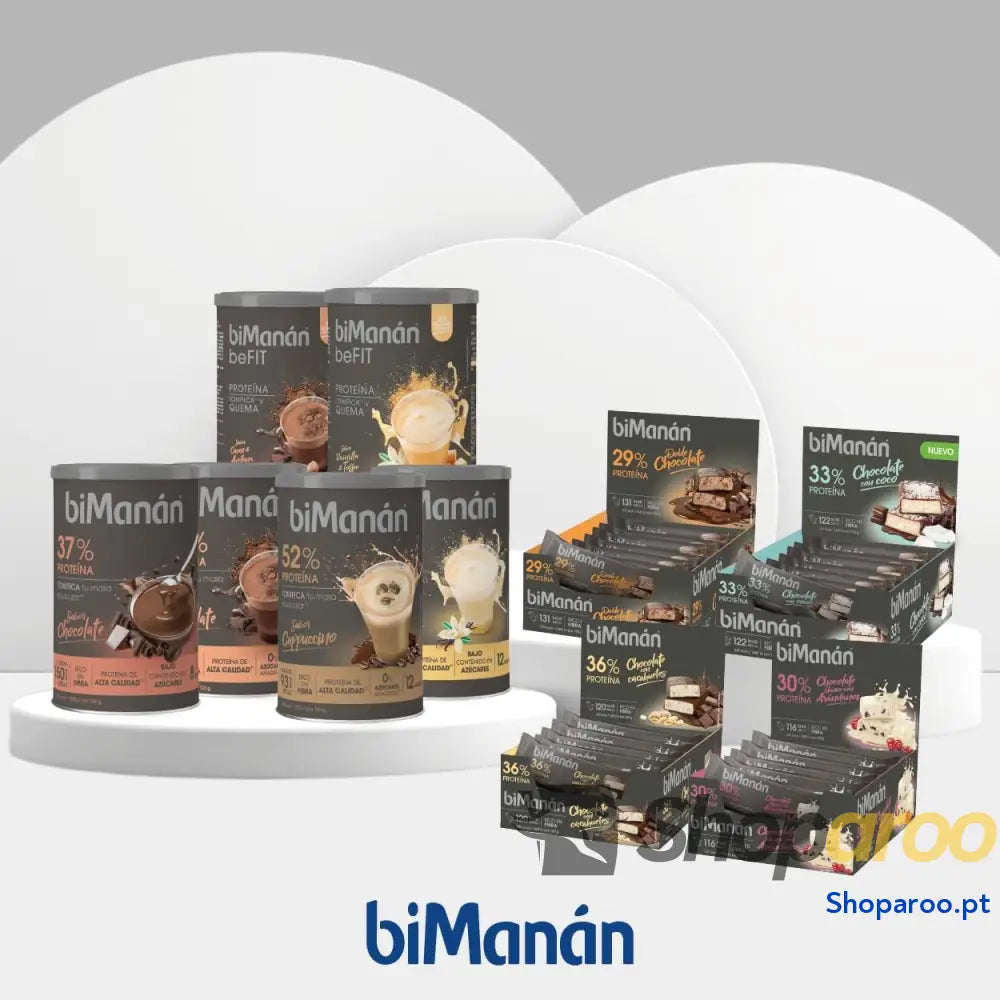 BIMANÁN Batido de proteína sabor chocolate 52% por porção ajuda a tonificar e aumentar massa muscular 360 g 12 Rações