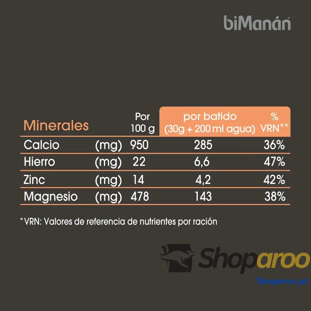 BIMANÁN Batido de proteína sabor chocolate 52% por porção ajuda a tonificar e aumentar massa muscular 360 g 12 Rações