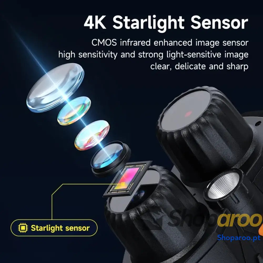 Binóculos de Visão Noturna 10X Óculos Infravermelhos Térmicos 4K