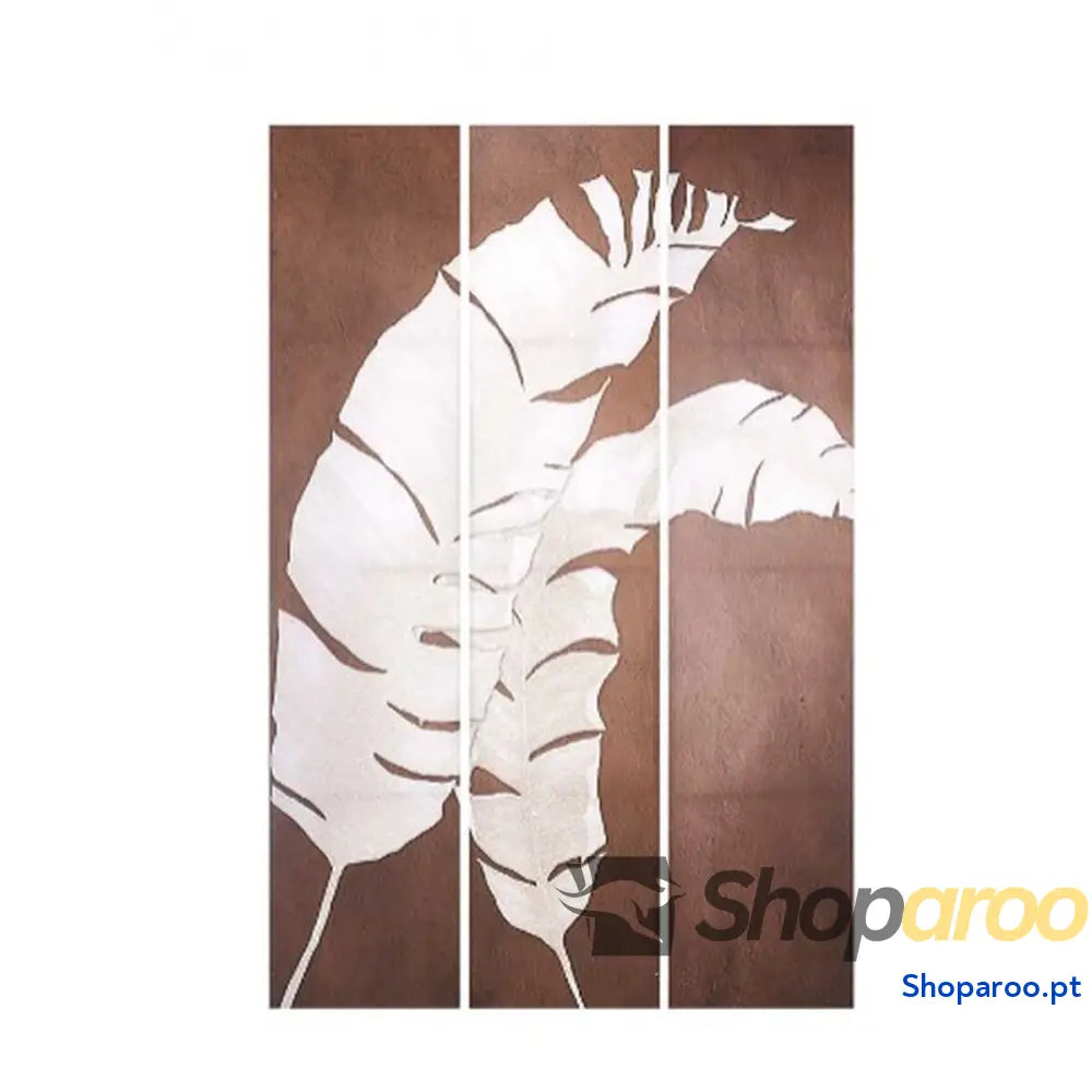 Biombo Branco Castanho Tela 122 x 2,5 180 cm