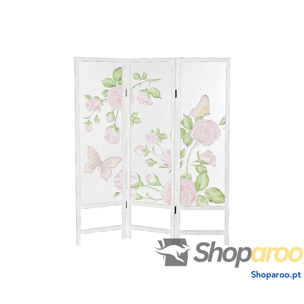 Biombo DKD Home Decor Madeira Nylon (150 x 2,5 180 cm)