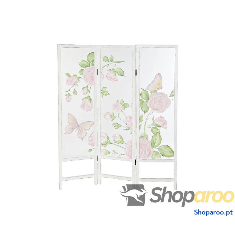 Biombo DKD Home Decor Madeira Nylon (150 x 2,5 180 cm)