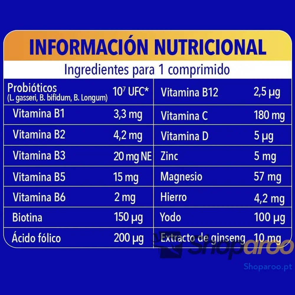 Bion3 Energy Comprimidos multivitamínicos com probióticos complemento alimentar para energia física e mental¹ redução