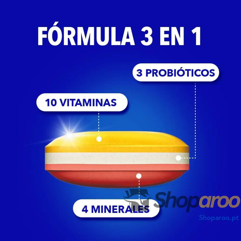 Bion3 Energy Comprimidos multivitamínicos com probióticos complemento alimentar para energia física e mental¹ redução