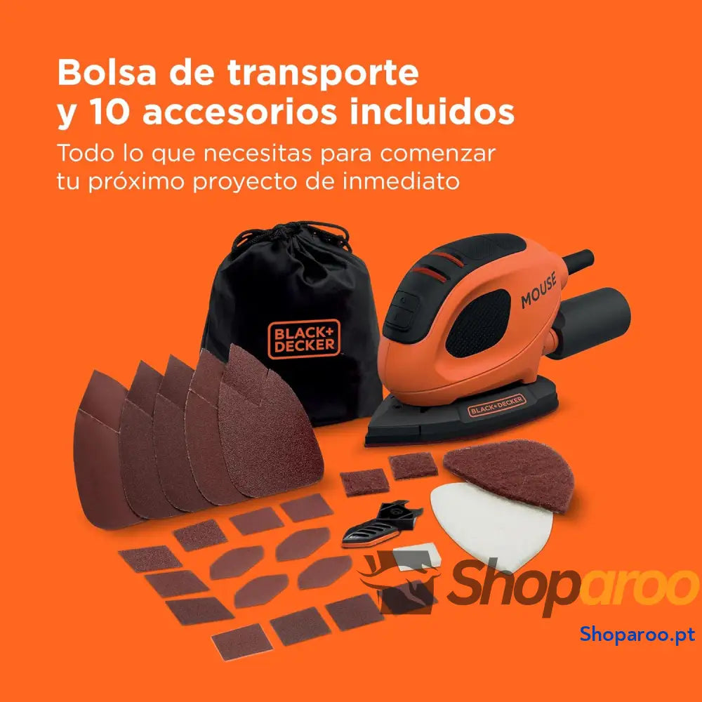 BLACK + DECKER BEW230BC QS Mouse Lixadeira de detalhe 55 W
