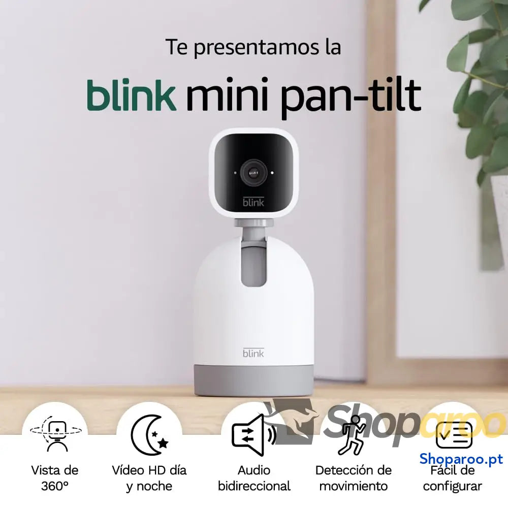 Blink Mini Pan Tilt Câmara | de segurança inteligente orientável interior com ficha áudio bidirecional vídeo HD