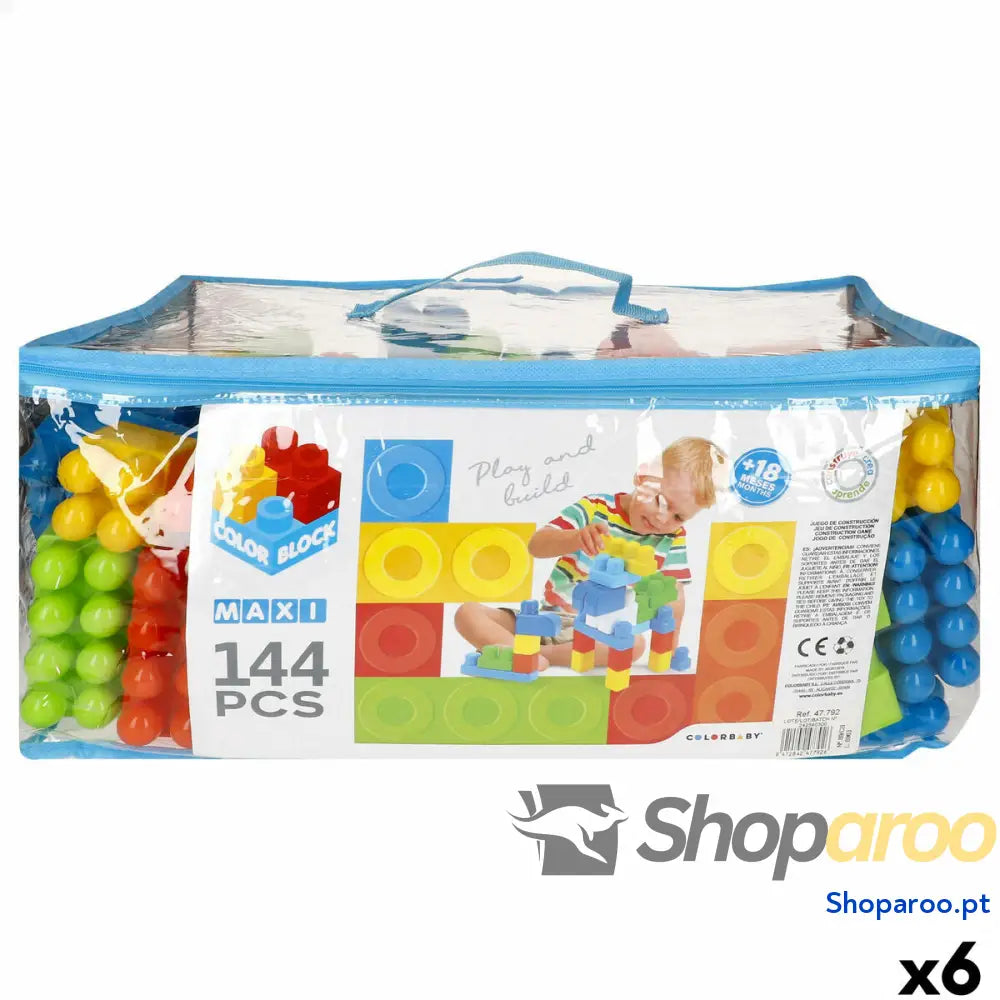 Blocos de Construção Color Block 144 Peças