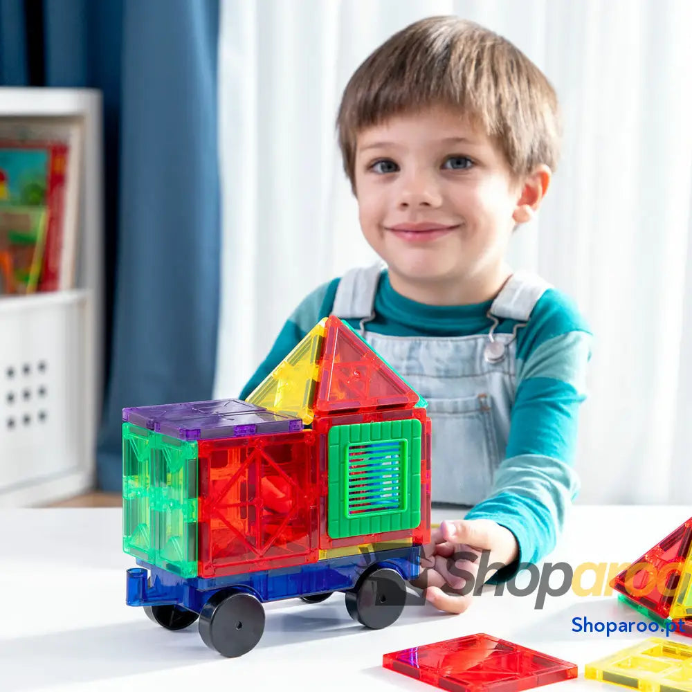 Blocos de Construção Magnéticos 3D Magoks InnovaGoods 57 Peças