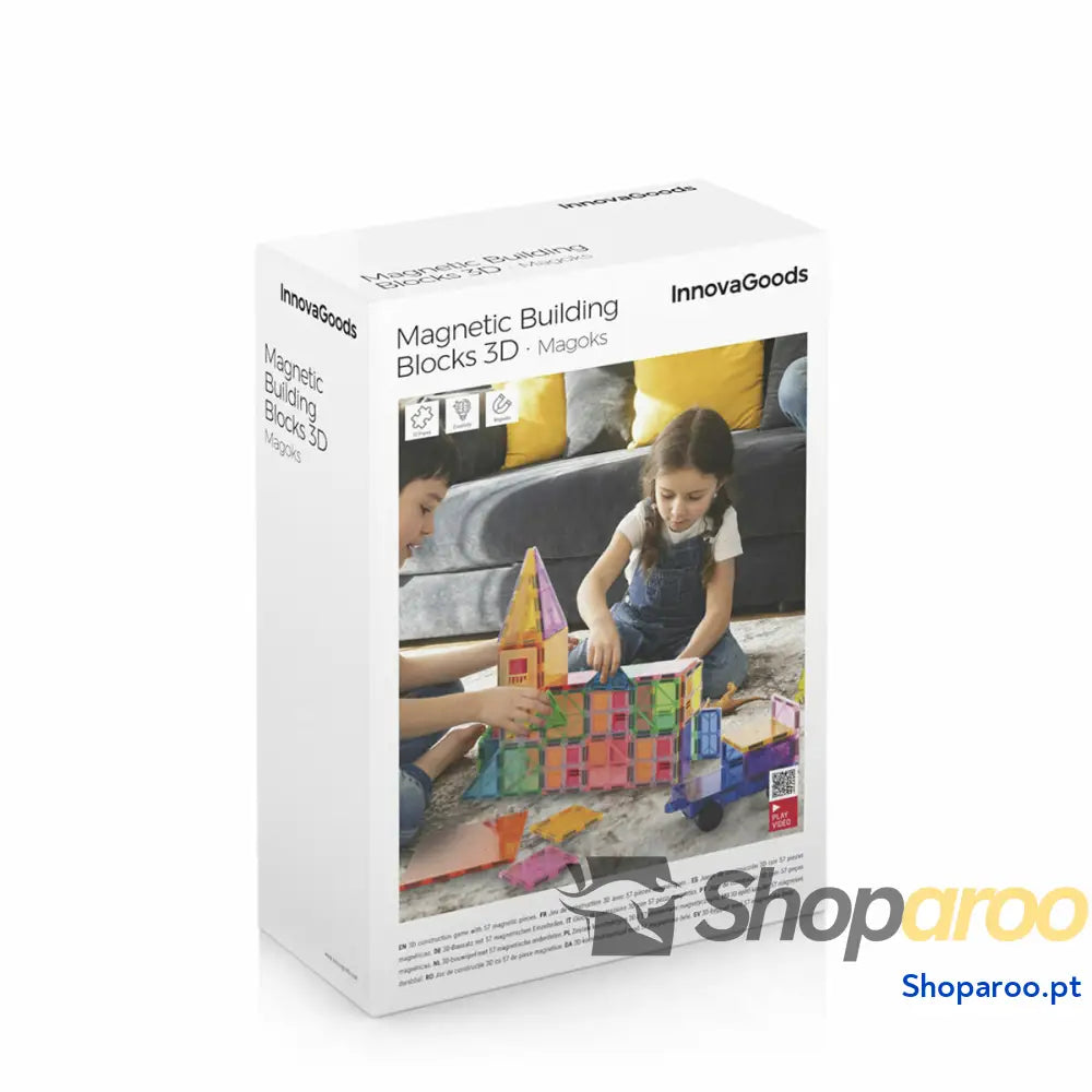Blocos de Construção Magnéticos 3D Magoks InnovaGoods 57 Peças