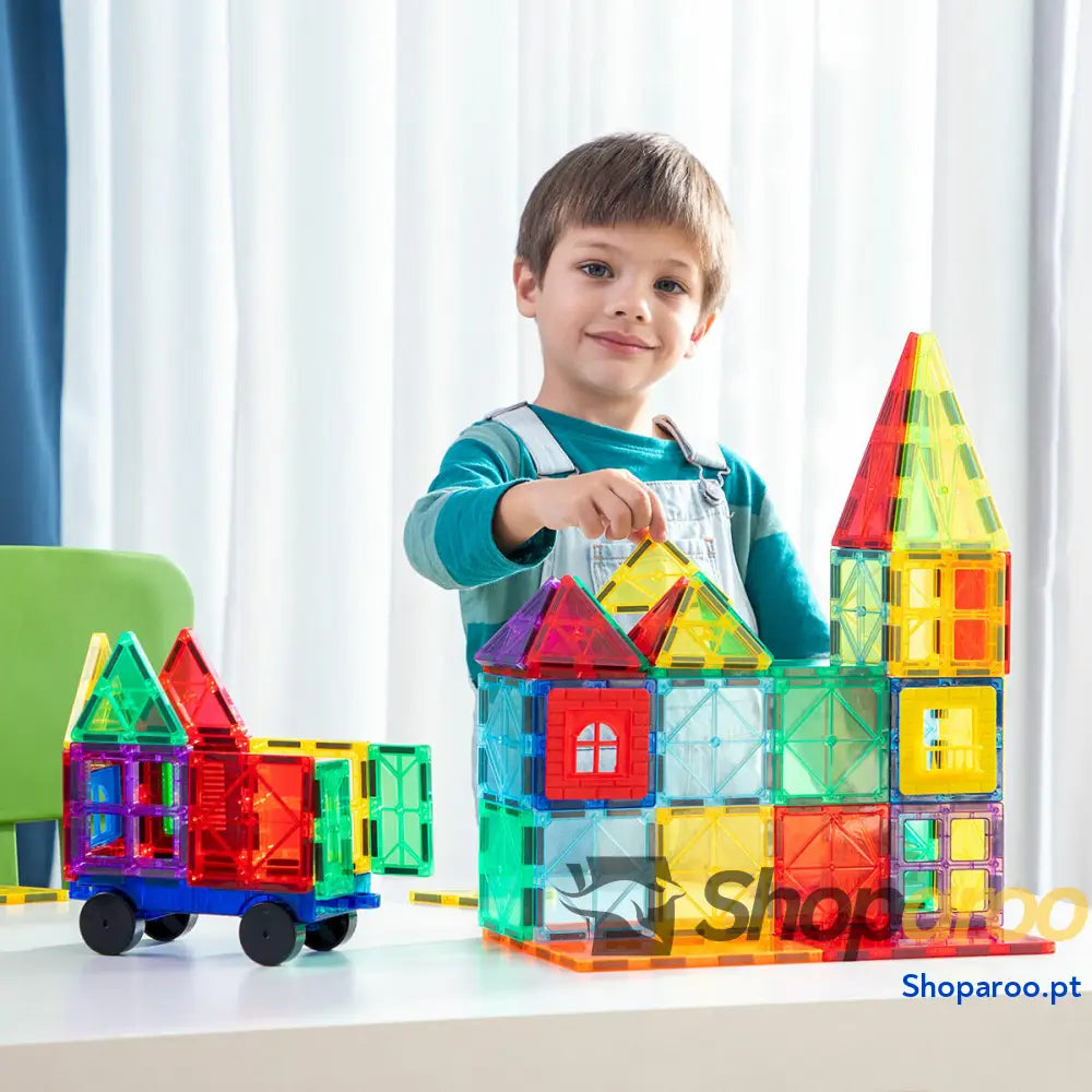 Blocos de Construção Magnéticos 3D Magoks InnovaGoods 57 Peças