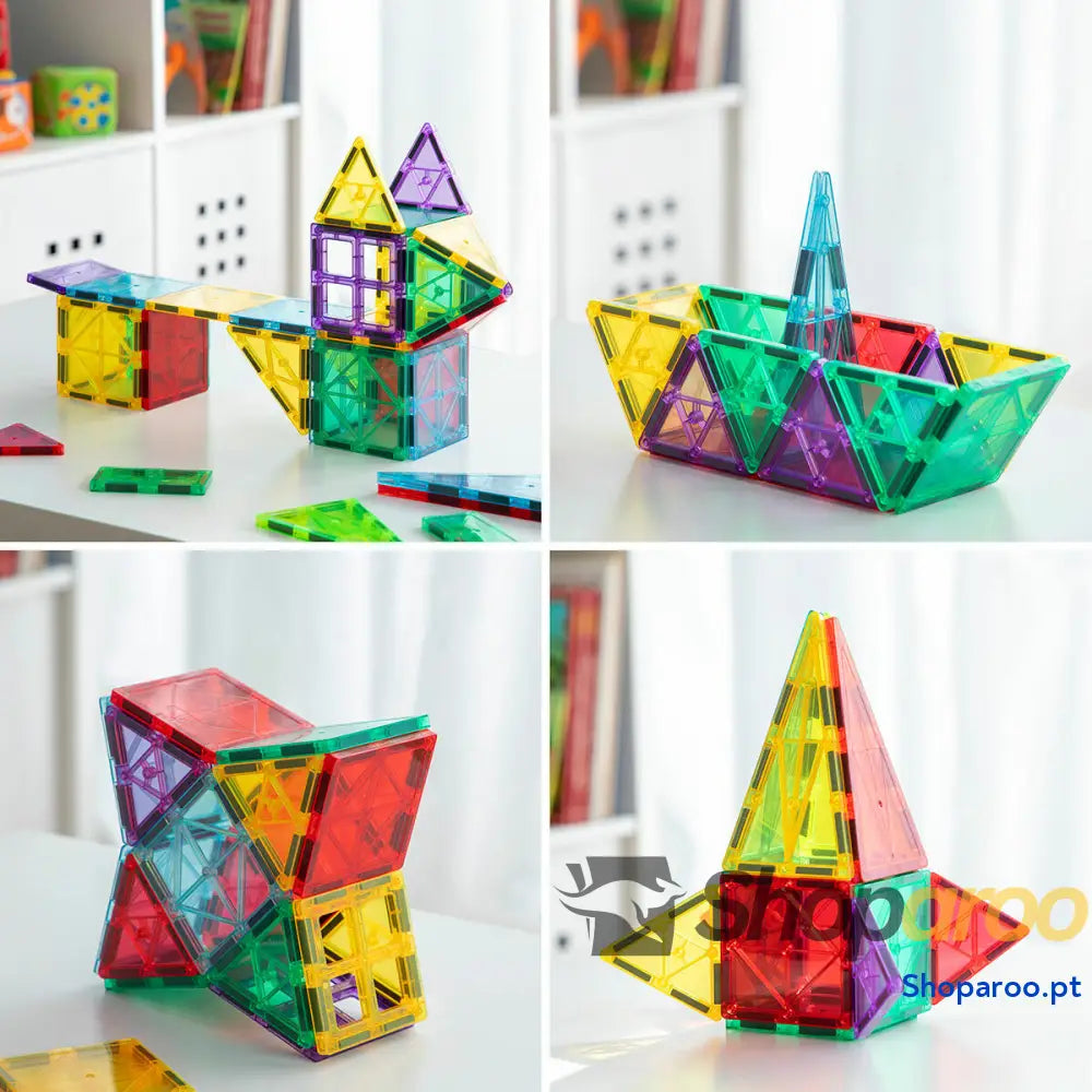 Blocos de Construção Magnéticos 3D Magoks InnovaGoods 57 Peças