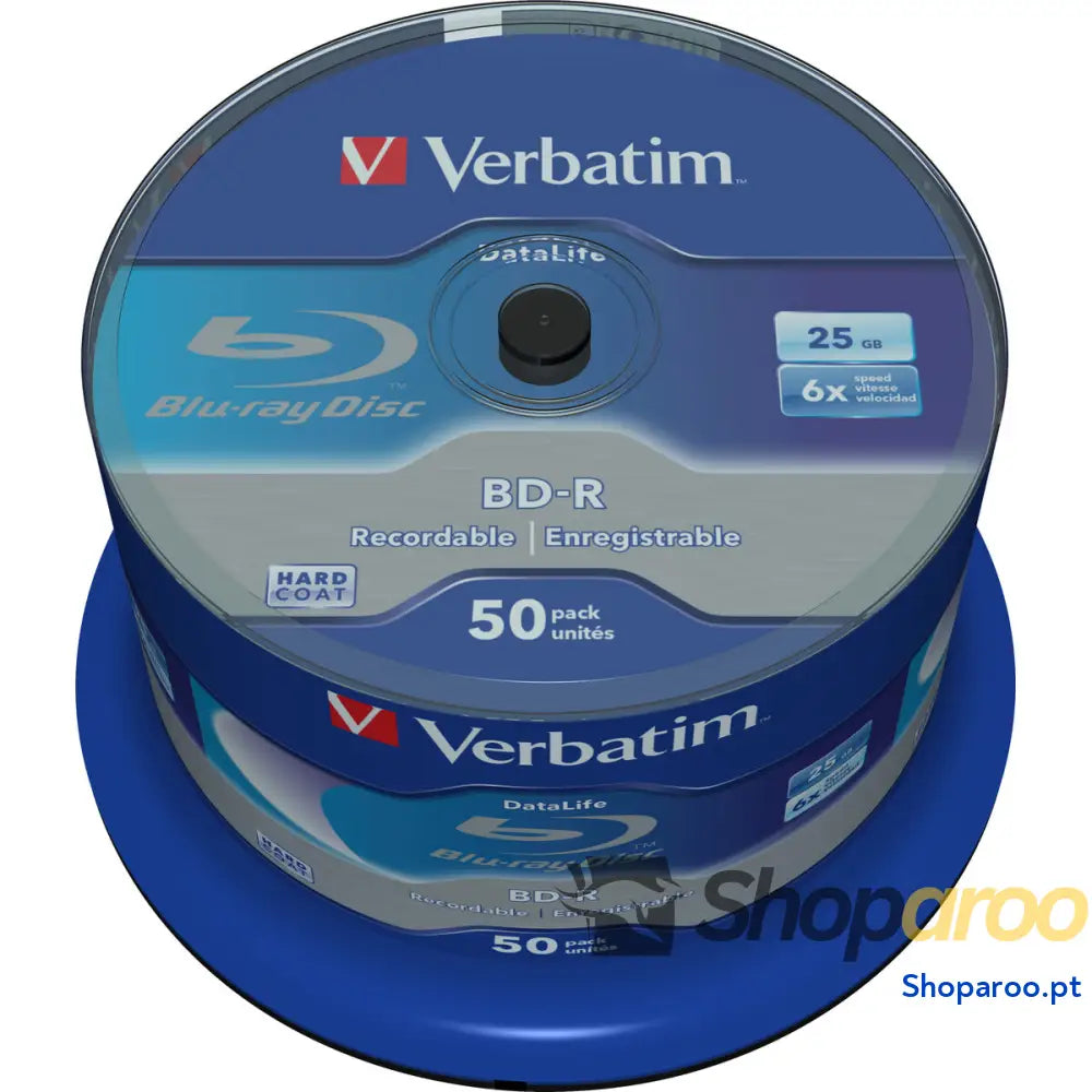 Blu-Ray BD-R Verbatim Datalife 50 Unidades 25 GB 6x