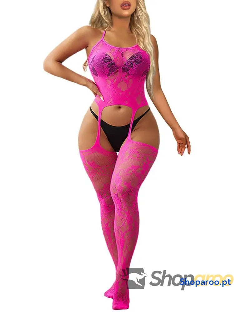 Body feminino sem entrepernas roupa de dormir sexy lingerie macia para mulher