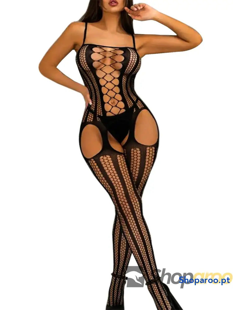 Body feminino sem entrepernas roupa de dormir sexy lingerie macia para mulher
