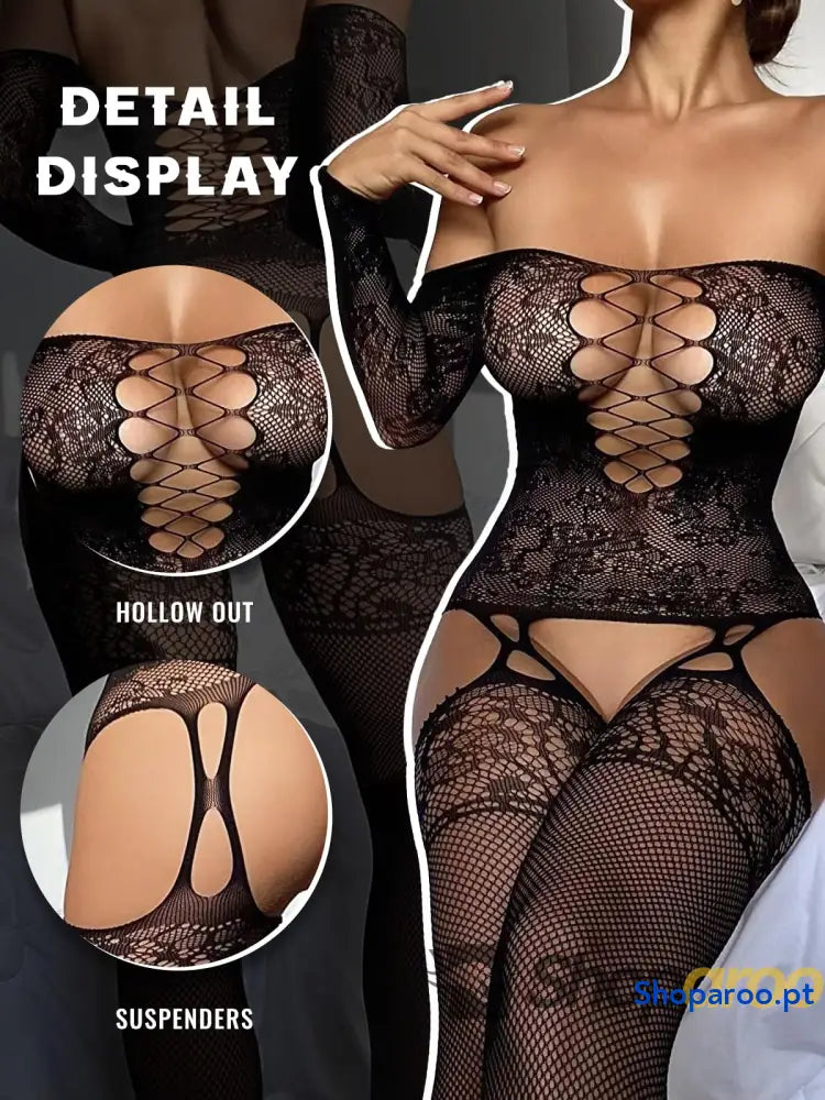 Body feminino sem entrepernas roupa de dormir sexy lingerie macia para mulher
