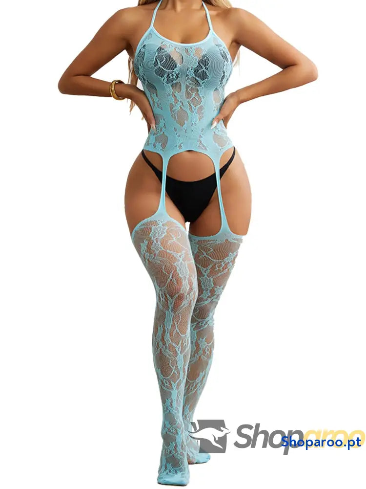 Body feminino sem entrepernas roupa de dormir sexy lingerie macia para mulher