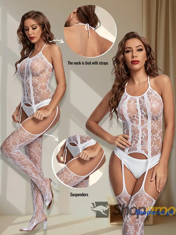 Body feminino sem entrepernas roupa de dormir sexy lingerie macia para mulher