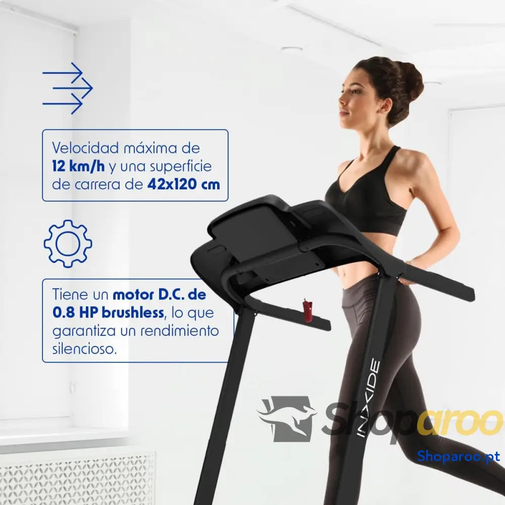 Bodytone Passadeira de corrida dobrável conectividade Bluetooth FitShow e Zwift 12 programas treino velocidade máxima