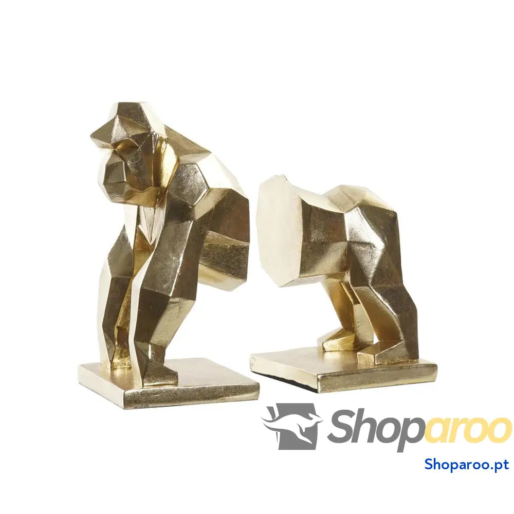 Boekensteun DKD Home Decor Dourado Resina Colonial Gorila 14 x 12,5 x 24 cm