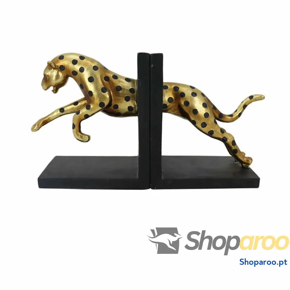 Boekensteun DKD Home Decor Leopardo Resina (34.3 x 9.9 x 18.5 cm) (2 pcs)