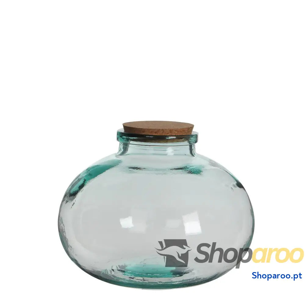 Boião de Vidro Mica Decorations Olly Redondo Cortiça Tampa Decorativo Cristal (Ø 29 x 23 cm)